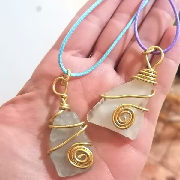 Simple yet beautiful... our Sea Glass Wire Jewelry!